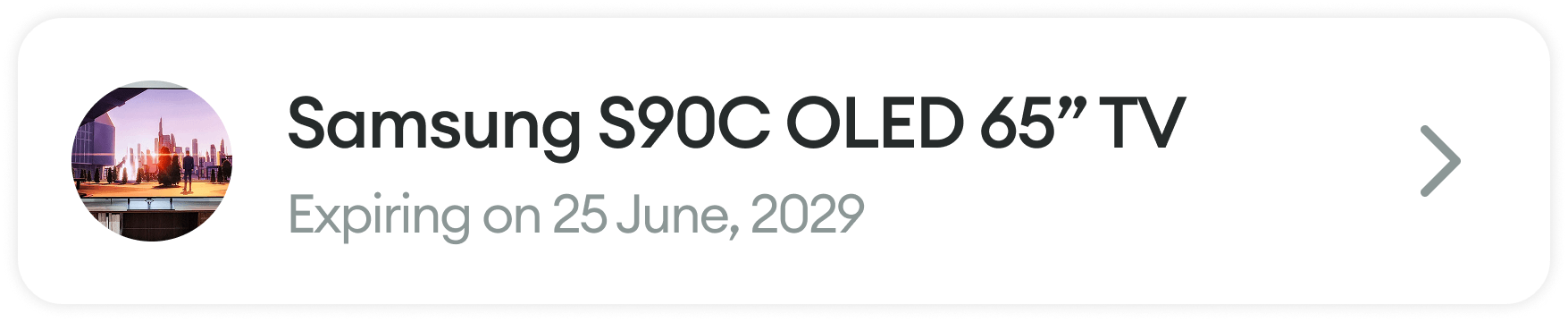 Samsung S90C OLED 65” TV — expiring 25 June, 2029